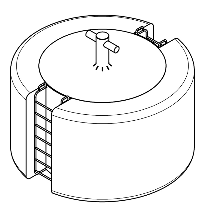 Floating system drawing